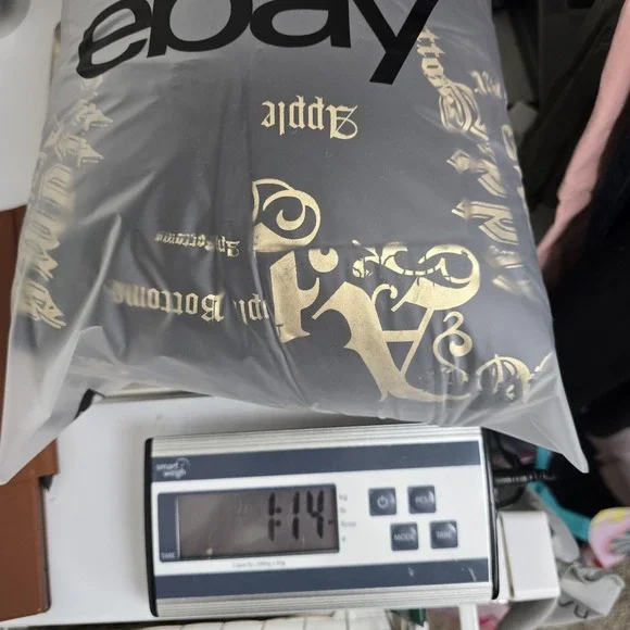 Apple Bottoms Jacket Womens Small Black Gold Puffer Bomber Logo Zip Down Feather - Picture 11 of 11